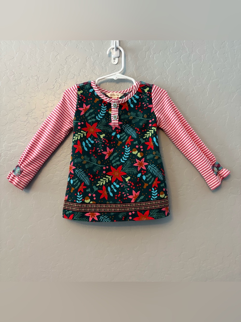 Matilda Jane hundred years christmas floral tunic top size 2
